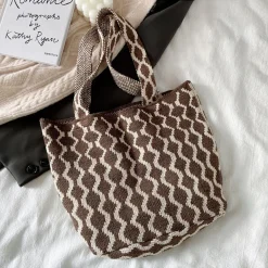 Elena Handbags Patterned Cotton Bag