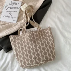 Elena Handbags Patterned Cotton Bag
