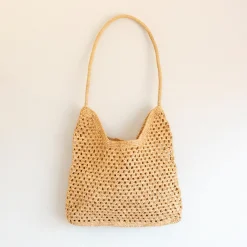 Elena Handbags Raffia Summer Beach Shoulder Bag