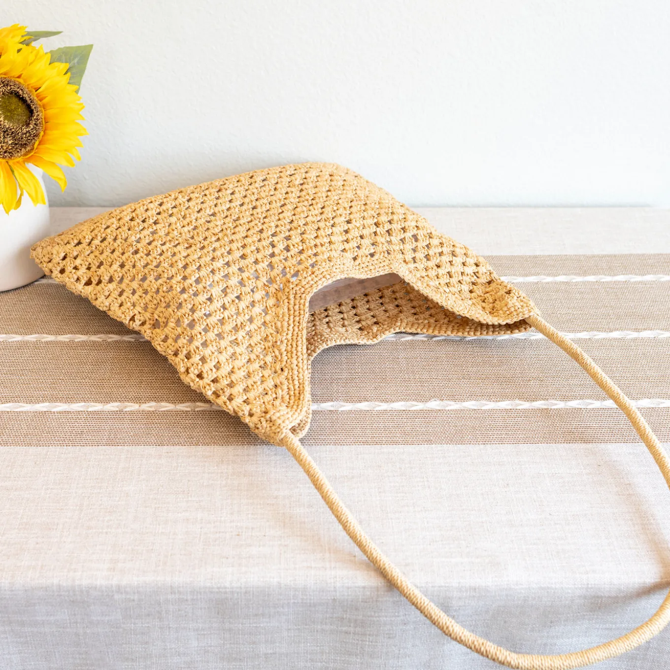 Elena Handbags Raffia Summer Beach Shoulder Bag
