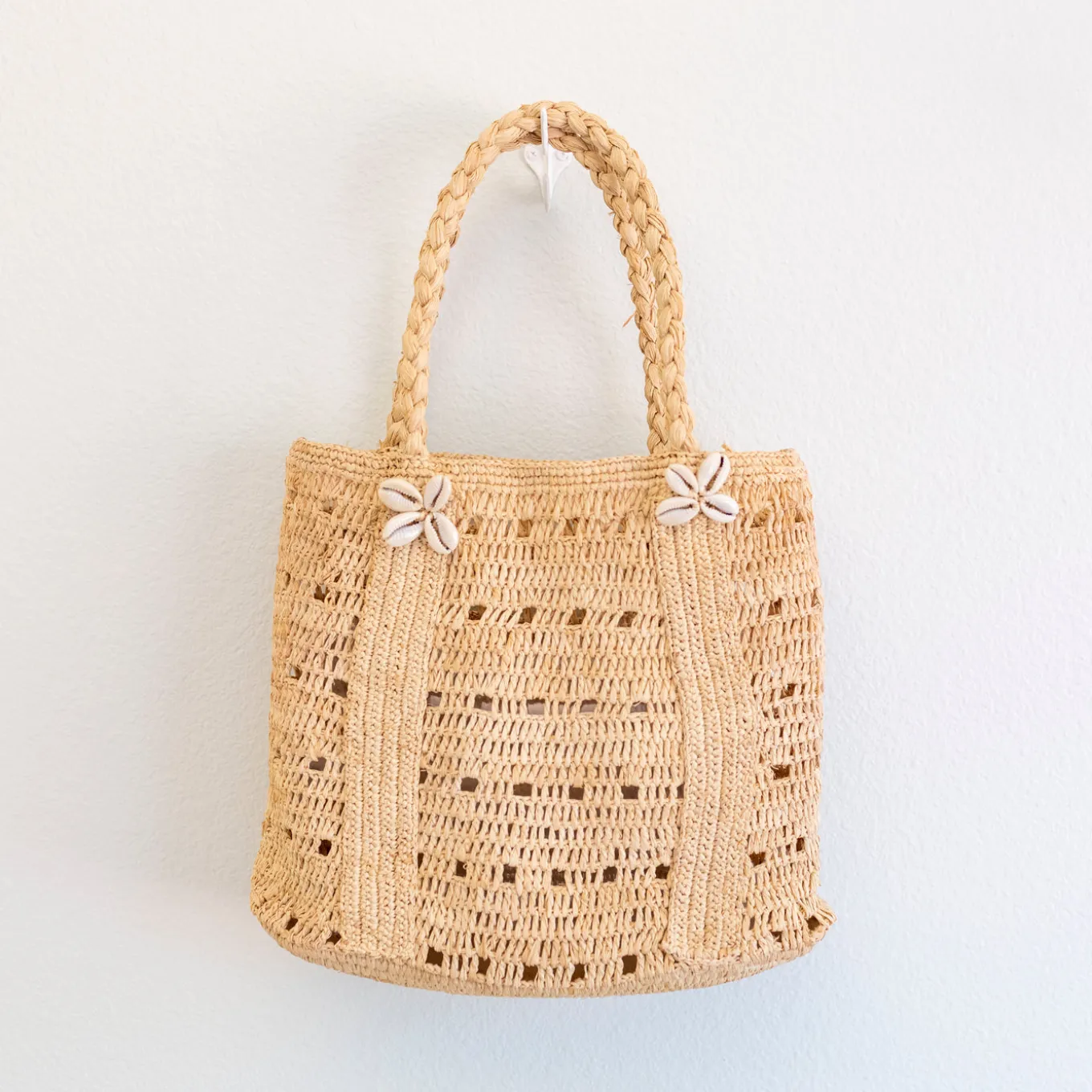 Elena Handbags Raffia Summer Beach Straw Shoulder Bag