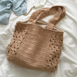Elena Handbags Retro Artsy Knitted Shoulder Women's Woven Bag