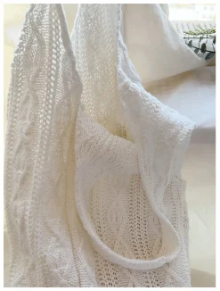 Elena Handbags Retro Artsy Twist Cotton Knitted Shoulder Bag