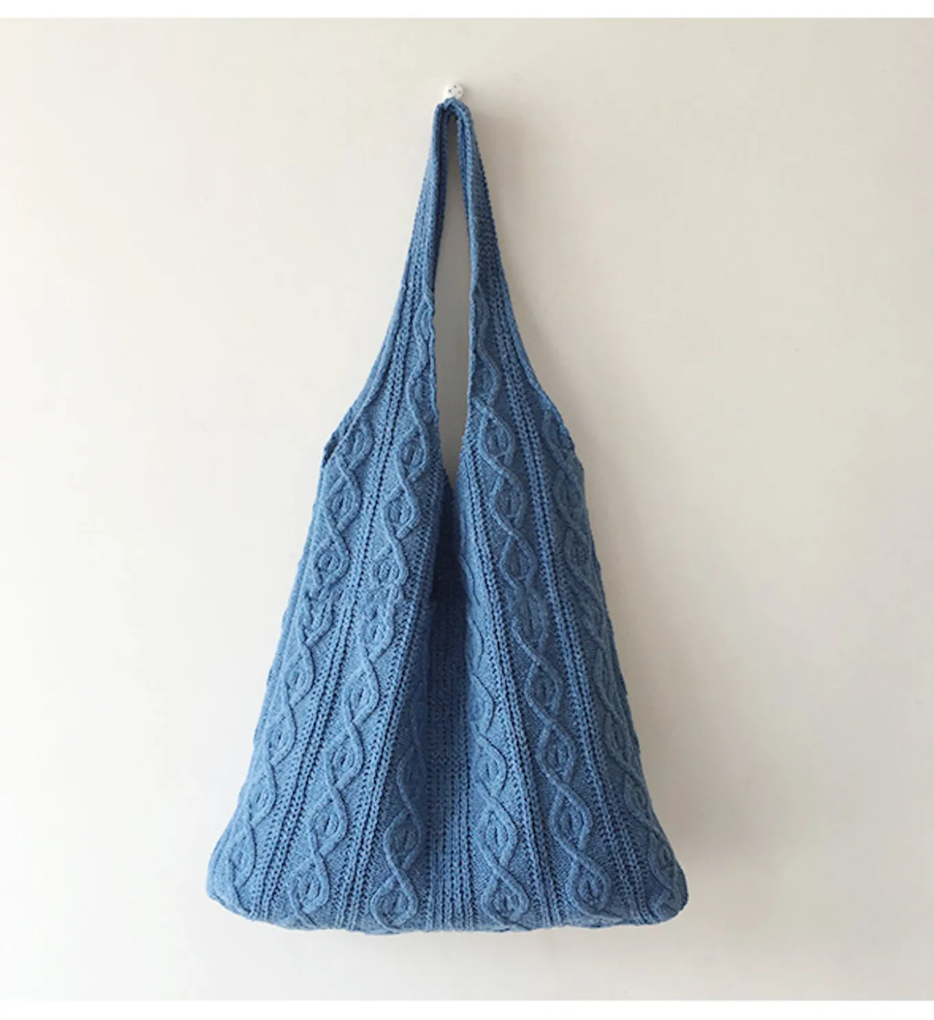Elena Handbags Retro Artsy Twist Cotton Knitted Shoulder Bag