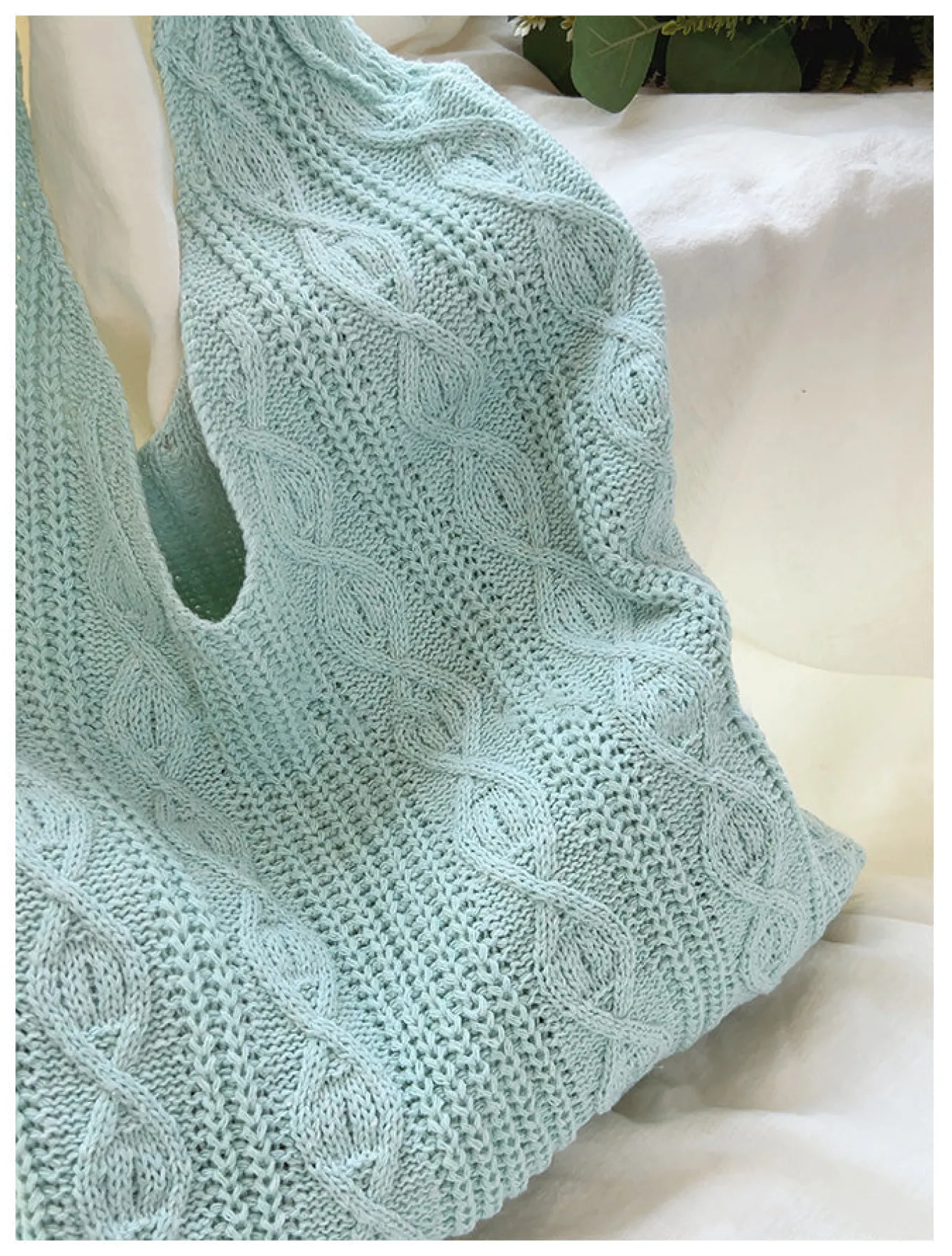 Elena Handbags Retro Artsy Twist Cotton Knitted Shoulder Bag