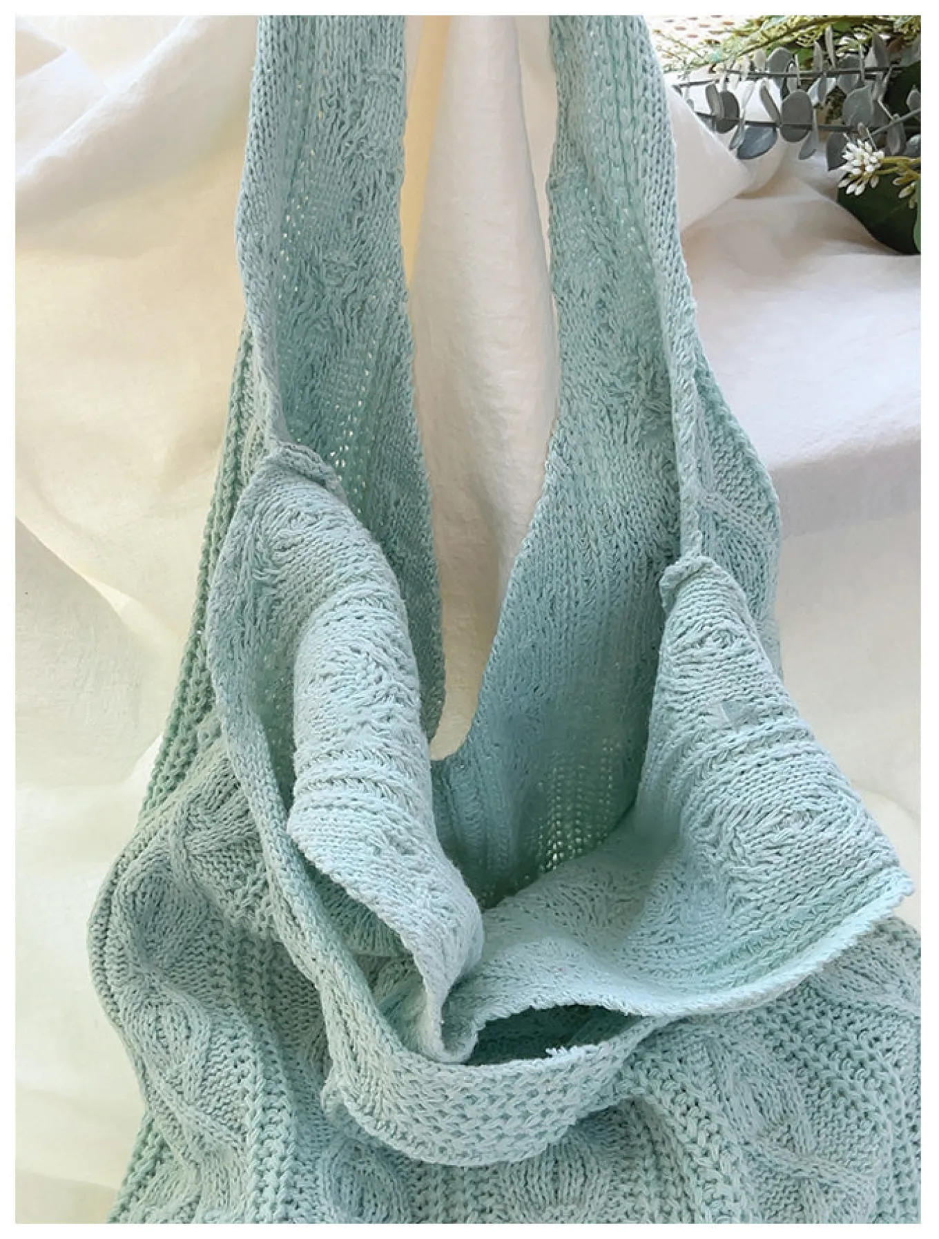 Elena Handbags Retro Artsy Twist Cotton Knitted Shoulder Bag
