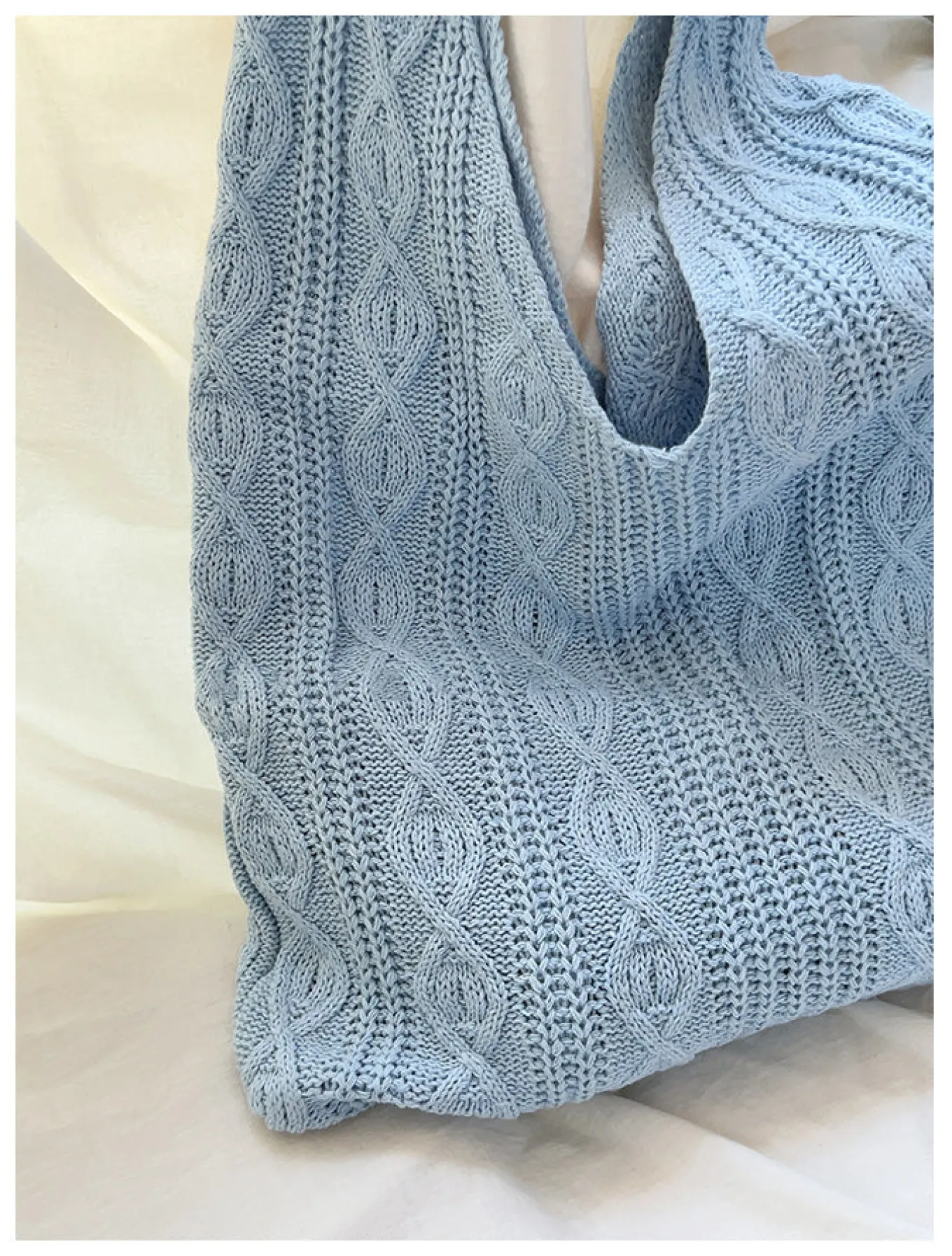 Elena Handbags Retro Artsy Twist Cotton Knitted Shoulder Bag