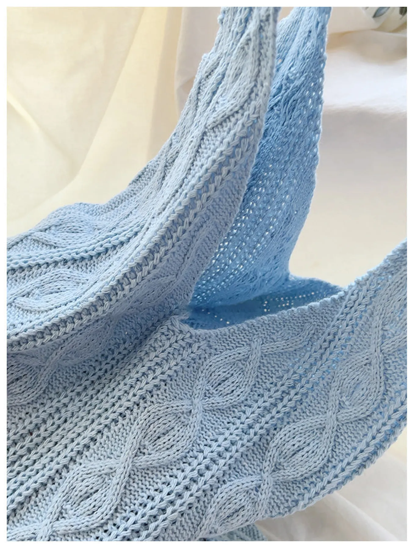 Elena Handbags Retro Artsy Twist Cotton Knitted Shoulder Bag