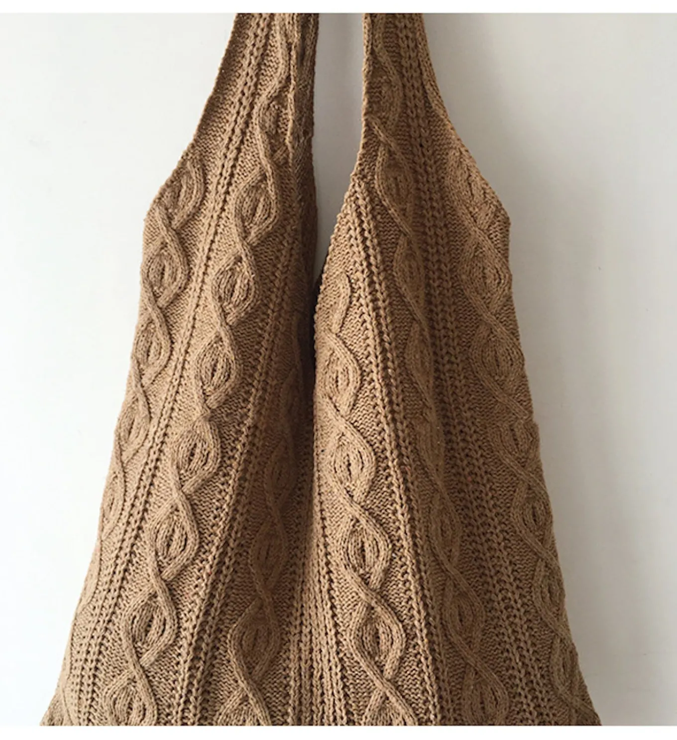Elena Handbags Retro Artsy Twist Cotton Knitted Shoulder Bag