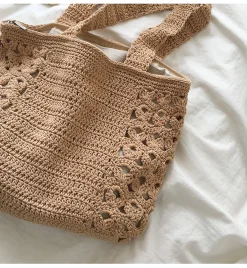 Elena Handbags Retro Artsy Knitted Shoulder Women's Woven Bag