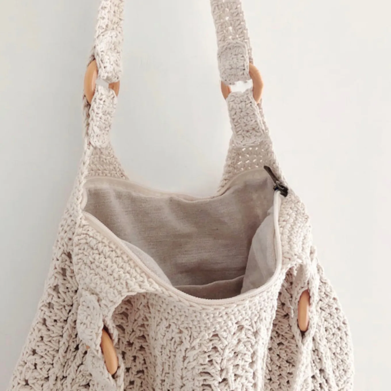 Elena Handbags Retro Artsy Twist Cotton Knitted Bag