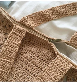 Elena Handbags Retro Artsy Knitted Shoulder Women's Woven Bag