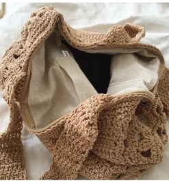 Elena Handbags Retro Artsy Knitted Shoulder Women's Woven Bag