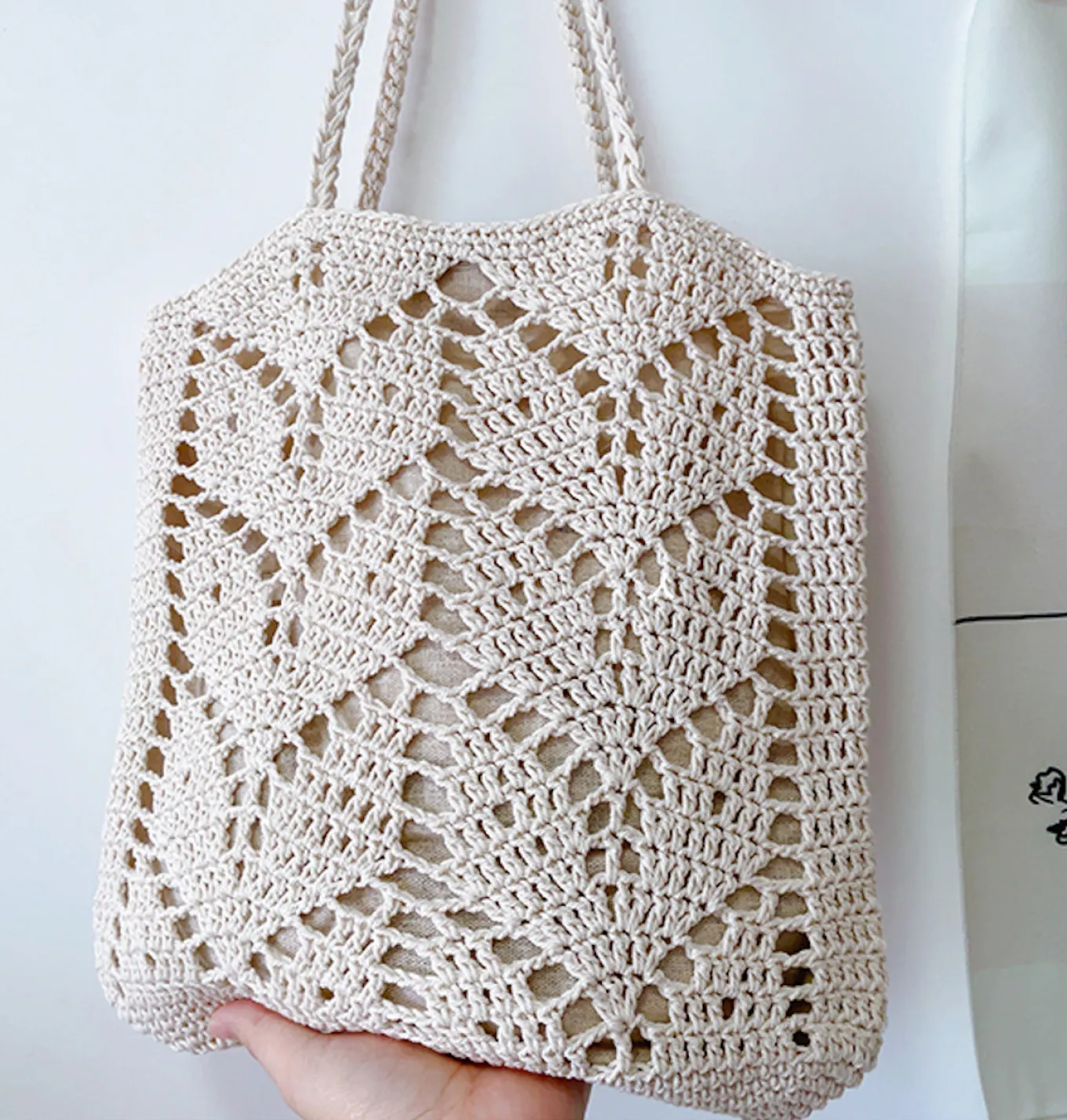 Elena Handbags Retro Artsy Cotton Knitted Bag