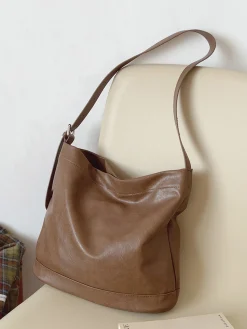 Elena Handbags Retro Bucket Leather Bag