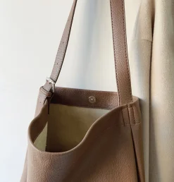 Elena Handbags Retro Bucket Leather Bag