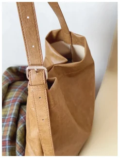 Elena Handbags Retro Bucket Leather Bag