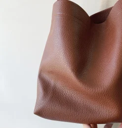 Elena Handbags Retro Bucket Leather Bag