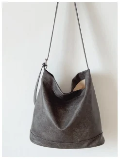 Elena Handbags Retro Bucket Leather Bag