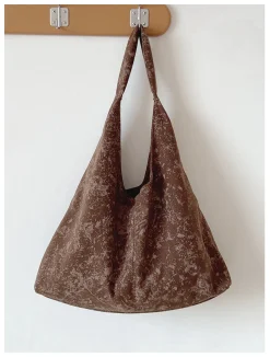 Elena Handbags Retro Cotton Shoulder Bag