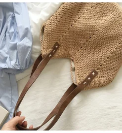 Elena Handbags Retro Cotton Knitted Shoulder Bag