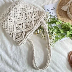 Elena Handbags Retro Cotton Bucket Shoulder Bag