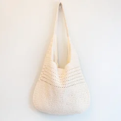 Elena Handbags Retro Cotton Knitted Shoulder Bag