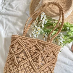 Elena Handbags Retro Cotton Bucket Shoulder Bag