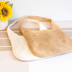 Elena Handbags Retro Cotton Knitted Shoulder Bag