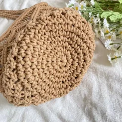 Elena Handbags Retro Cotton Bucket Shoulder Bag