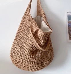 Elena Handbags Retro Cotton Knitted Tote Bag
