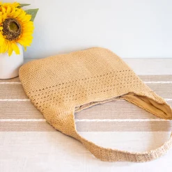 Elena Handbags Retro Cotton Knitted Shoulder Bag