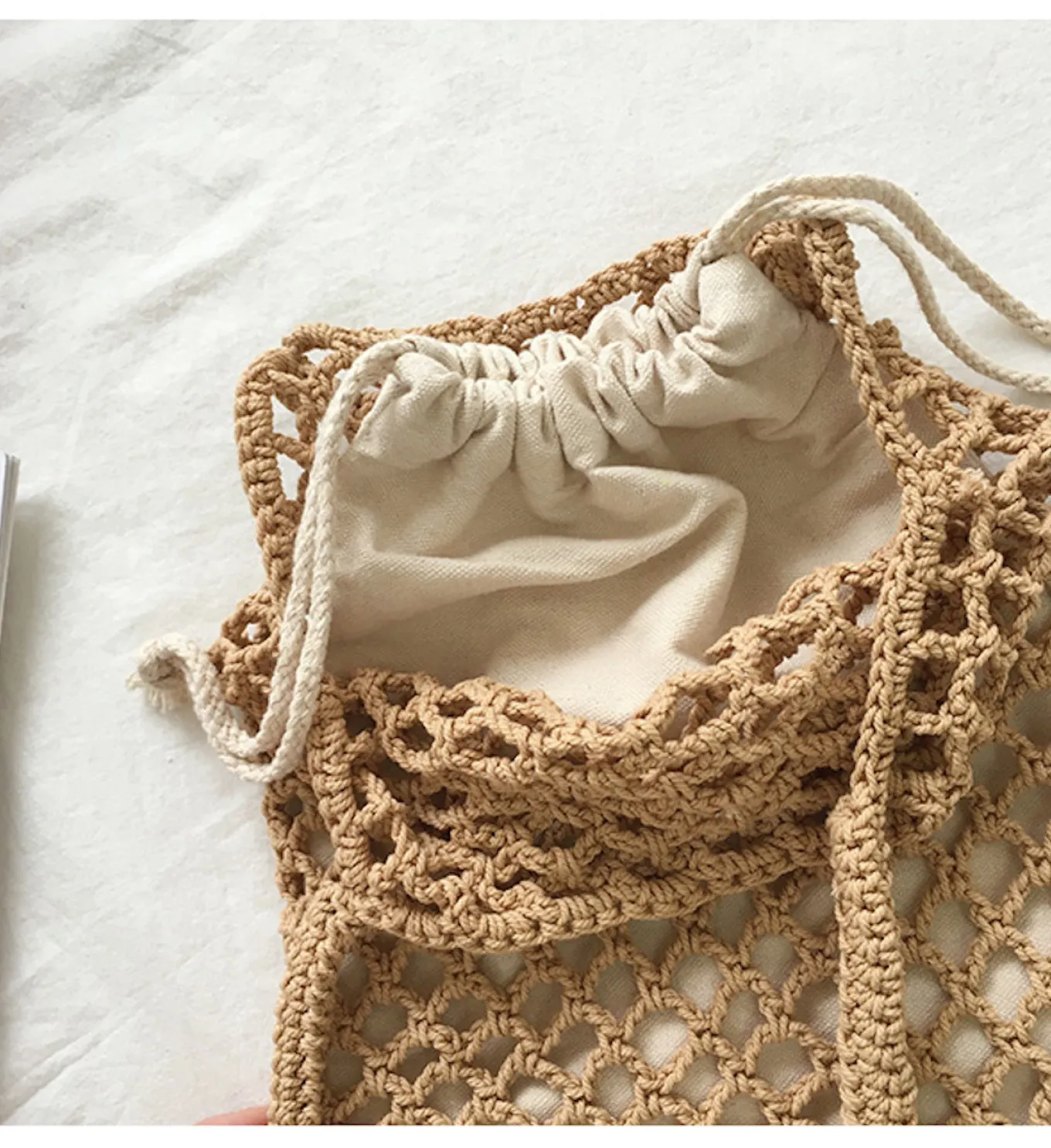 Elena Handbags Retro Cotton Knitted Shoulder Bag