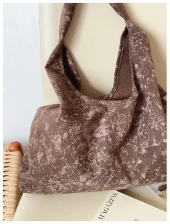 Elena Handbags Retro Cotton Shoulder Bag