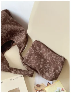 Elena Handbags Retro Cotton Shoulder Bag