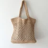 Elena Handbags Retro Fish Net Cotton Knitted Shoulder Bag