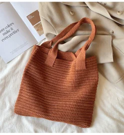 Elena Handbags Retro Knitted Shoulder Bag