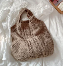 Elena Handbags Retro Knit Tote Bag