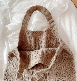 Elena Handbags Retro Knit Tote Bag