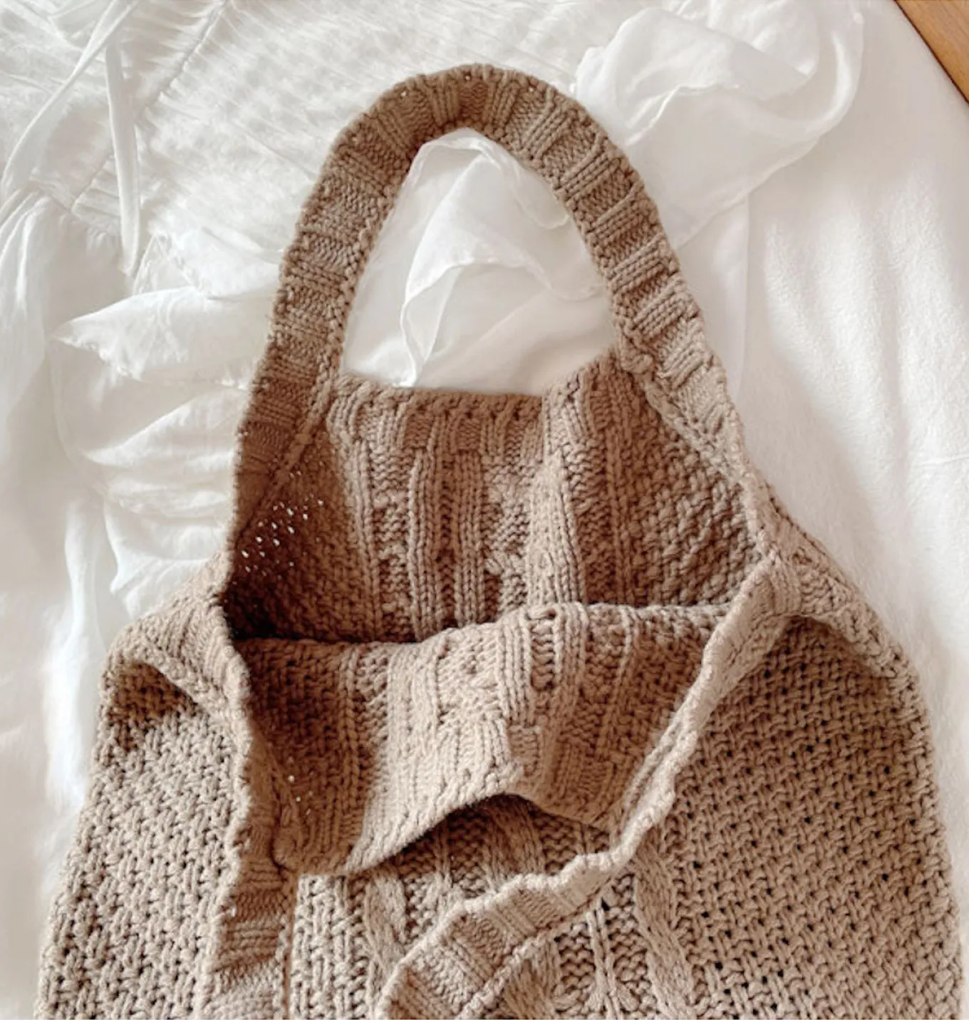 Elena Handbags Retro Knit Tote Bag