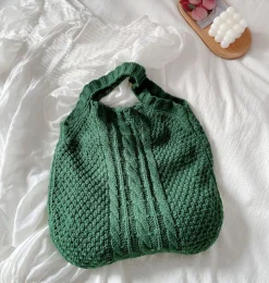Elena Handbags Retro Knit Tote Bag