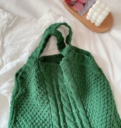 Elena Handbags Retro Knit Tote Bag