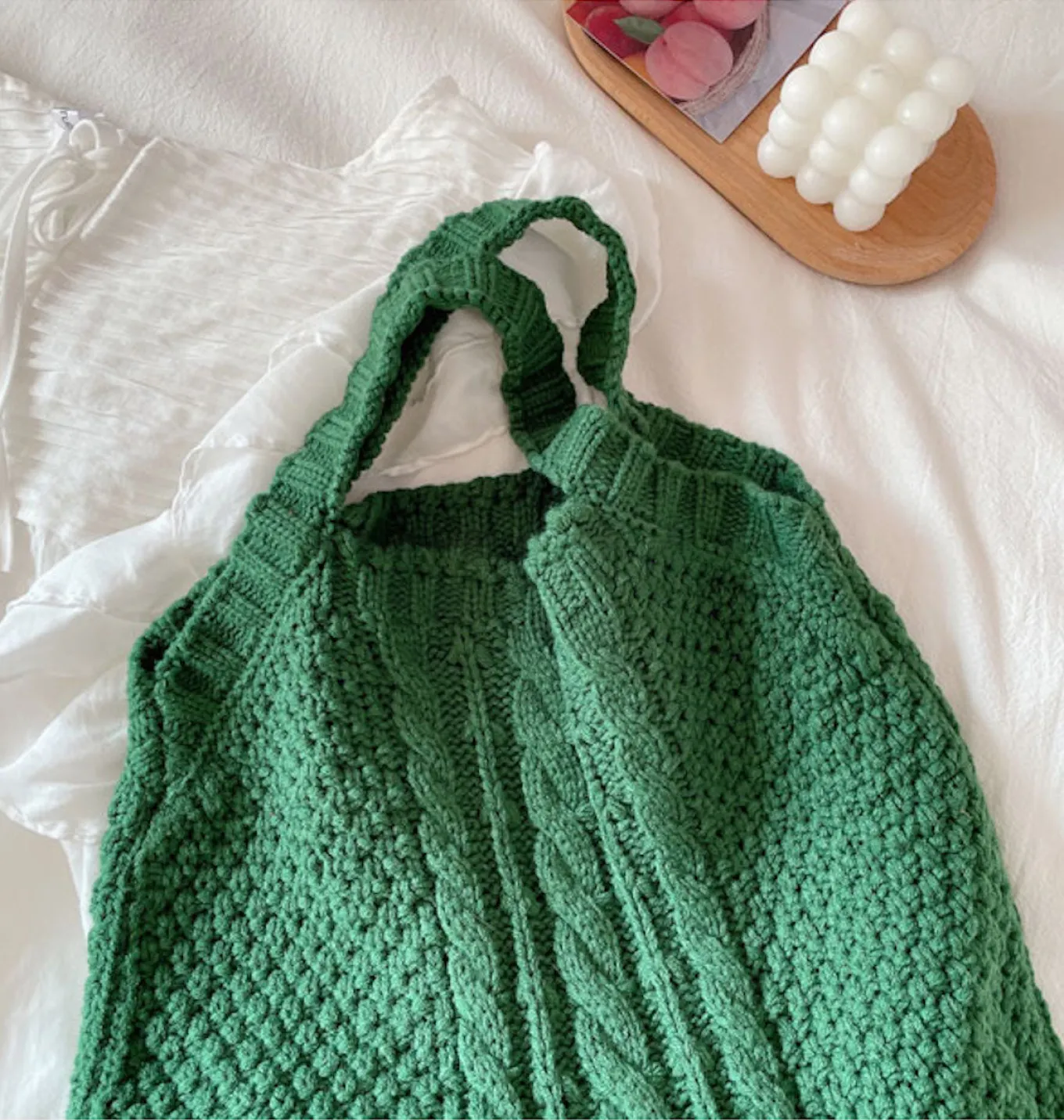 Elena Handbags Retro Knit Tote Bag