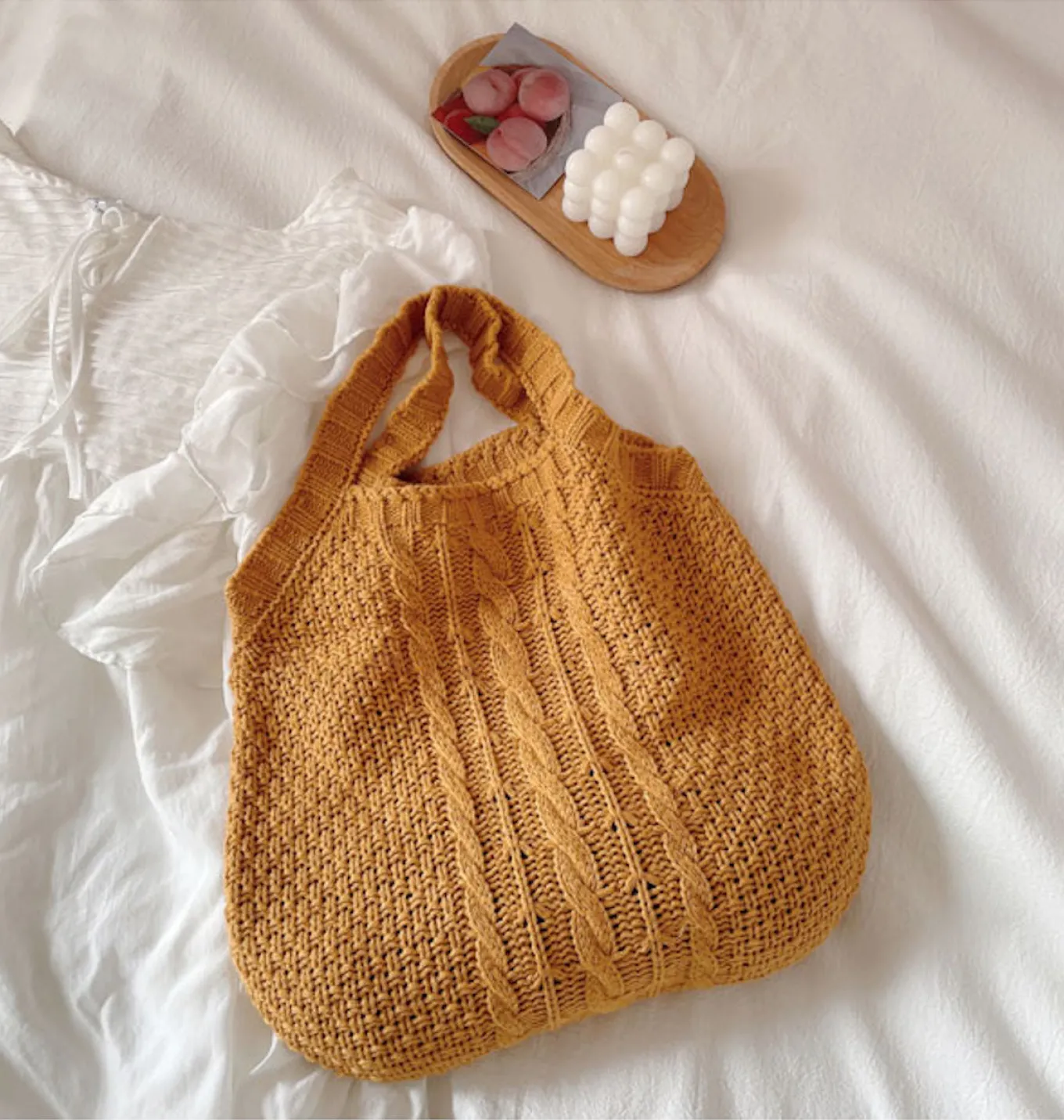 Elena Handbags Retro Knit Tote Bag