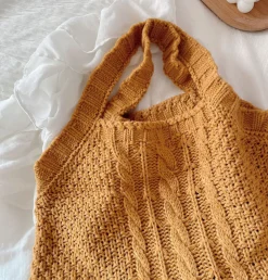 Elena Handbags Retro Knit Tote Bag