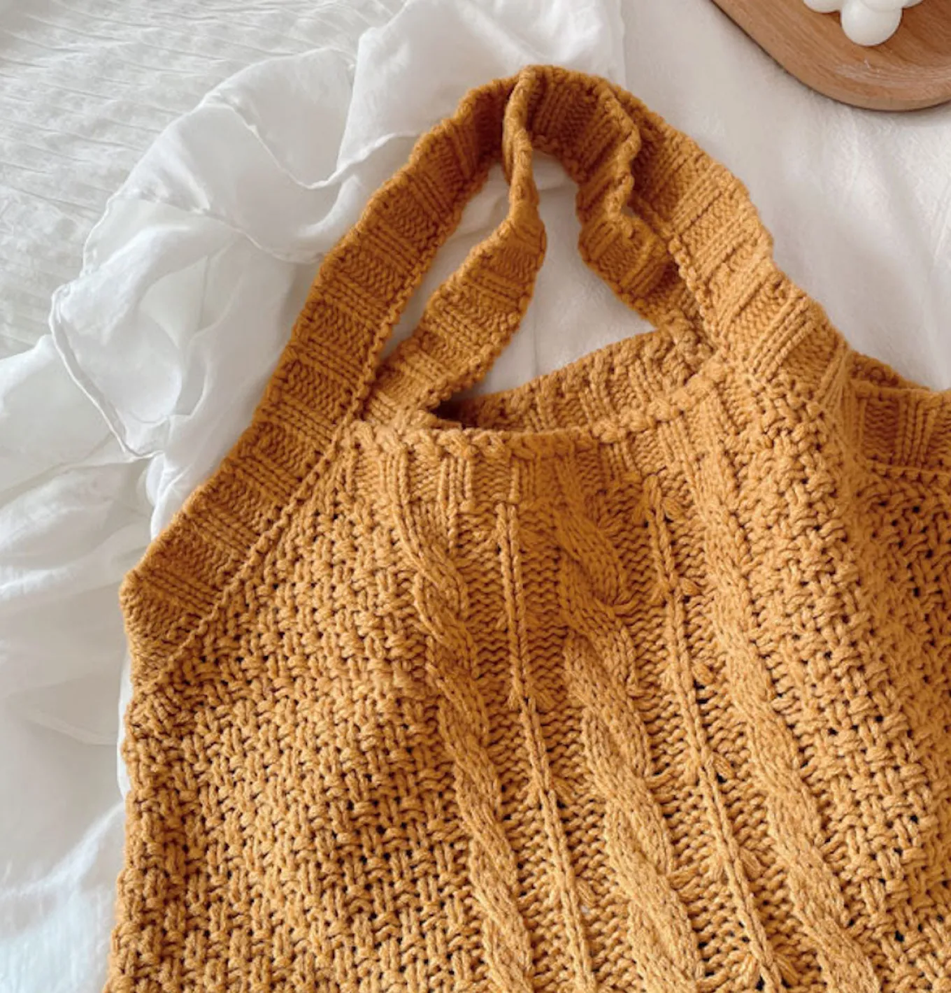Elena Handbags Retro Knit Tote Bag