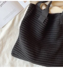 Elena Handbags Retro Knitted Shoulder Bag