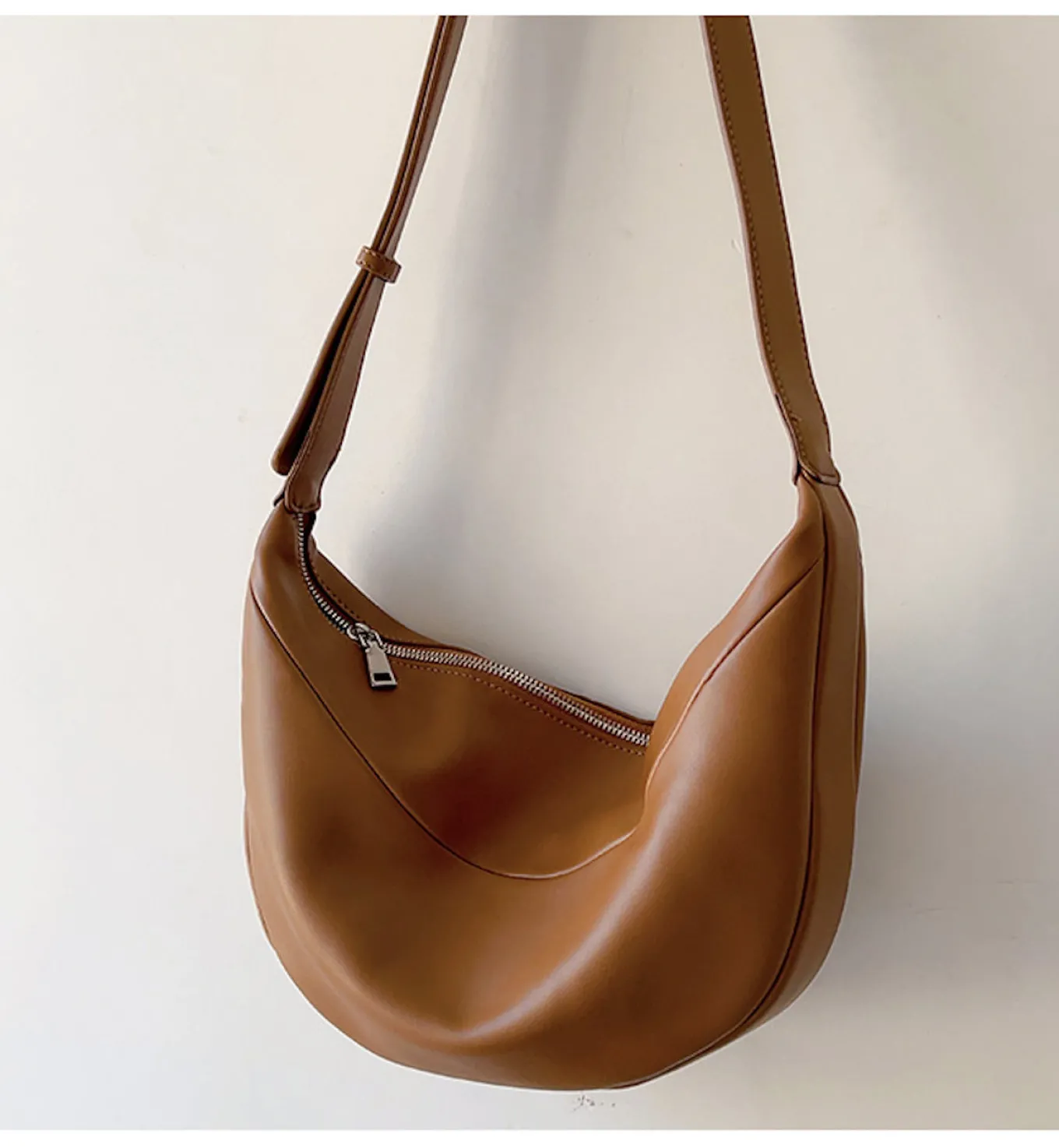 Elena Handbags Retro Leather Hobo Sling Bag