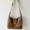 Elena Handbags Retro Leather Messenger Tote Bag