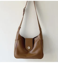 Elena Handbags Retro Leather Messenger Tote Bag